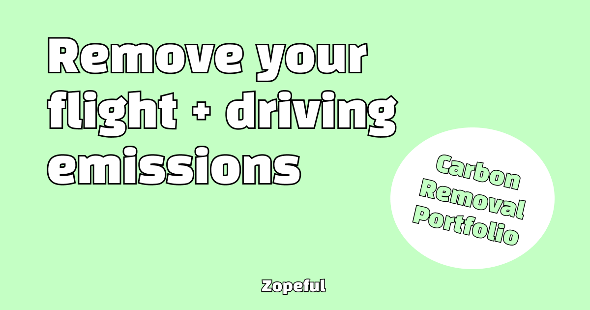Remove Flight and Driving Carbon Emissions Portfolio Zopeful