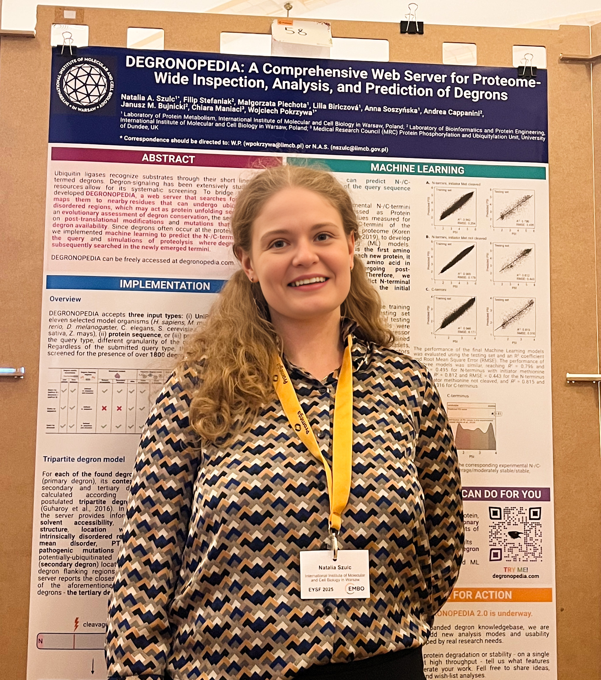 Natalia presenting poster in Vilnius