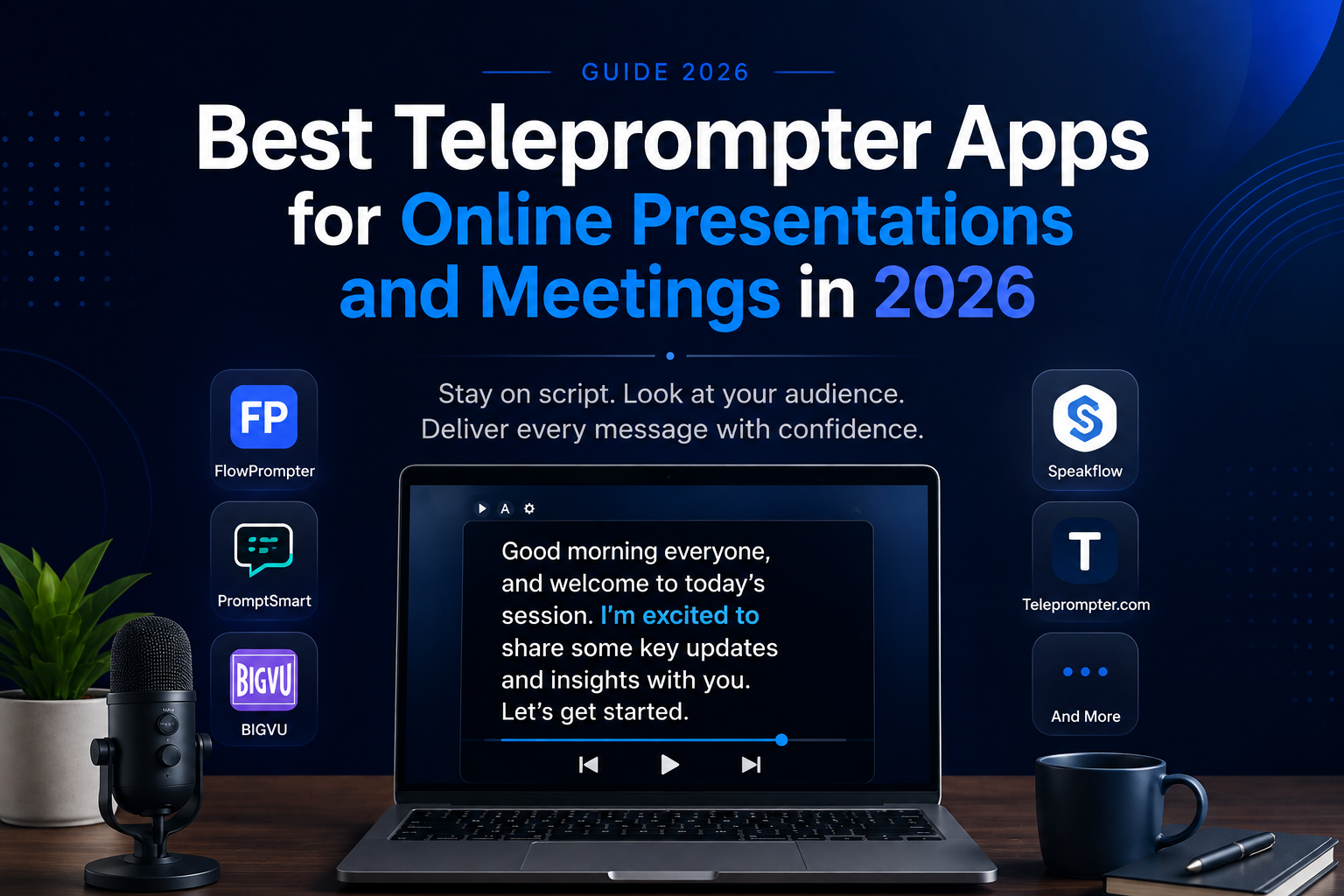 Teleprompter Apps for Online Presentations and Meetings