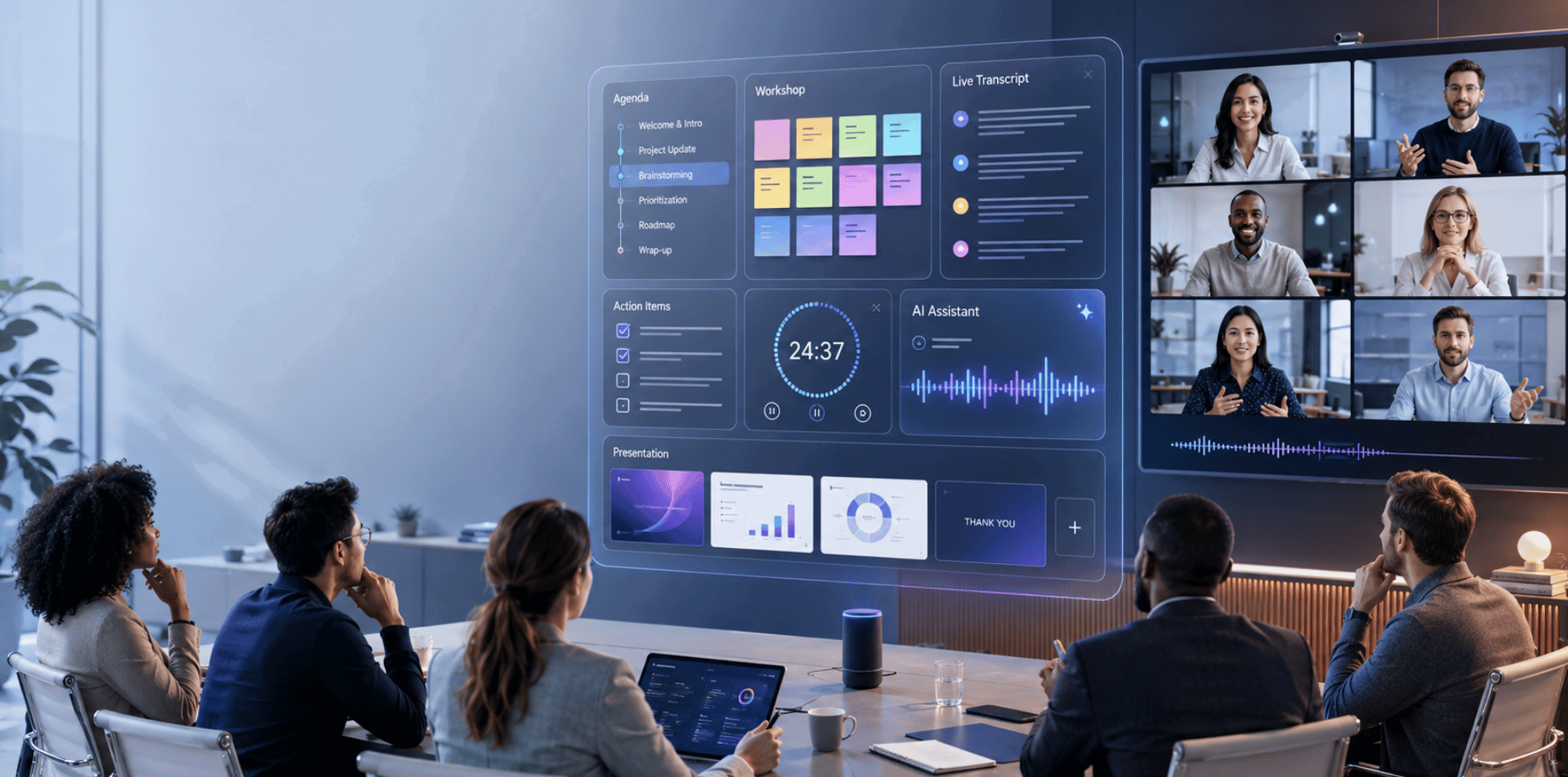 Discover the best AI tools for creating meeting agendas, planning workshops, managing brainstorming sessions, recording discussions, and tracking action items.