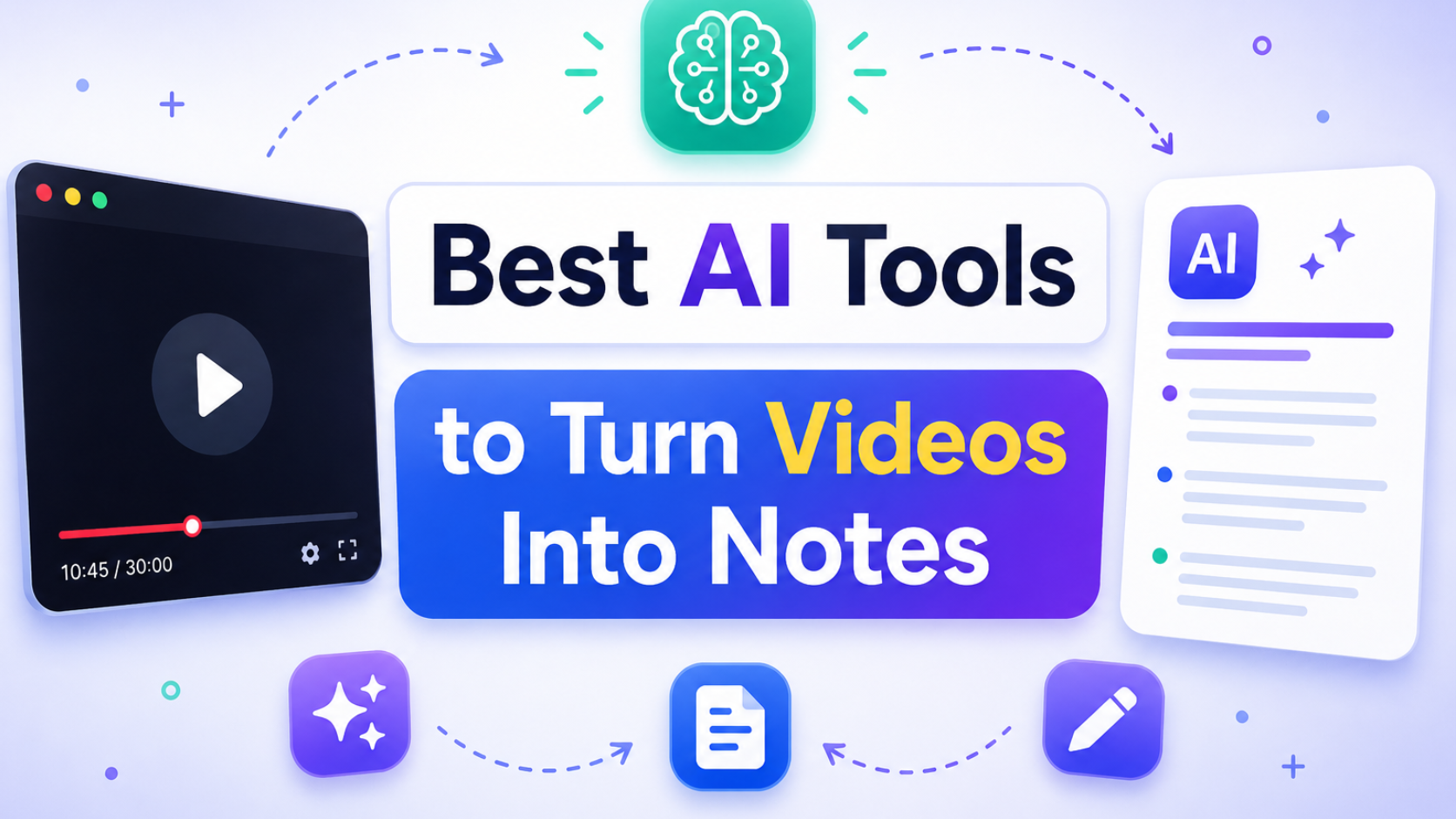 AI video note-taking tools compared side by side on a laptop screen