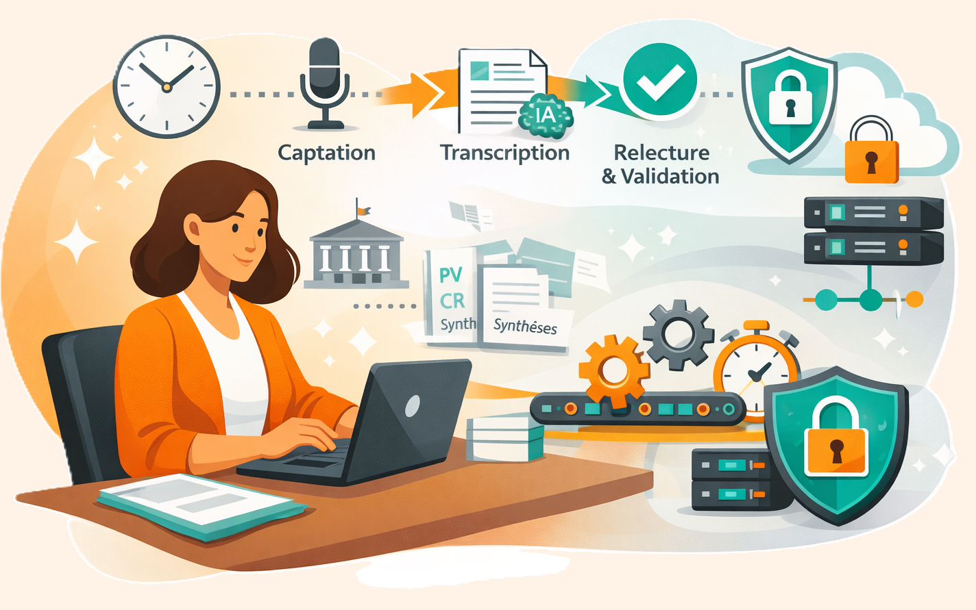 Assistant méier de transcription pour les instances publiques Authôt
