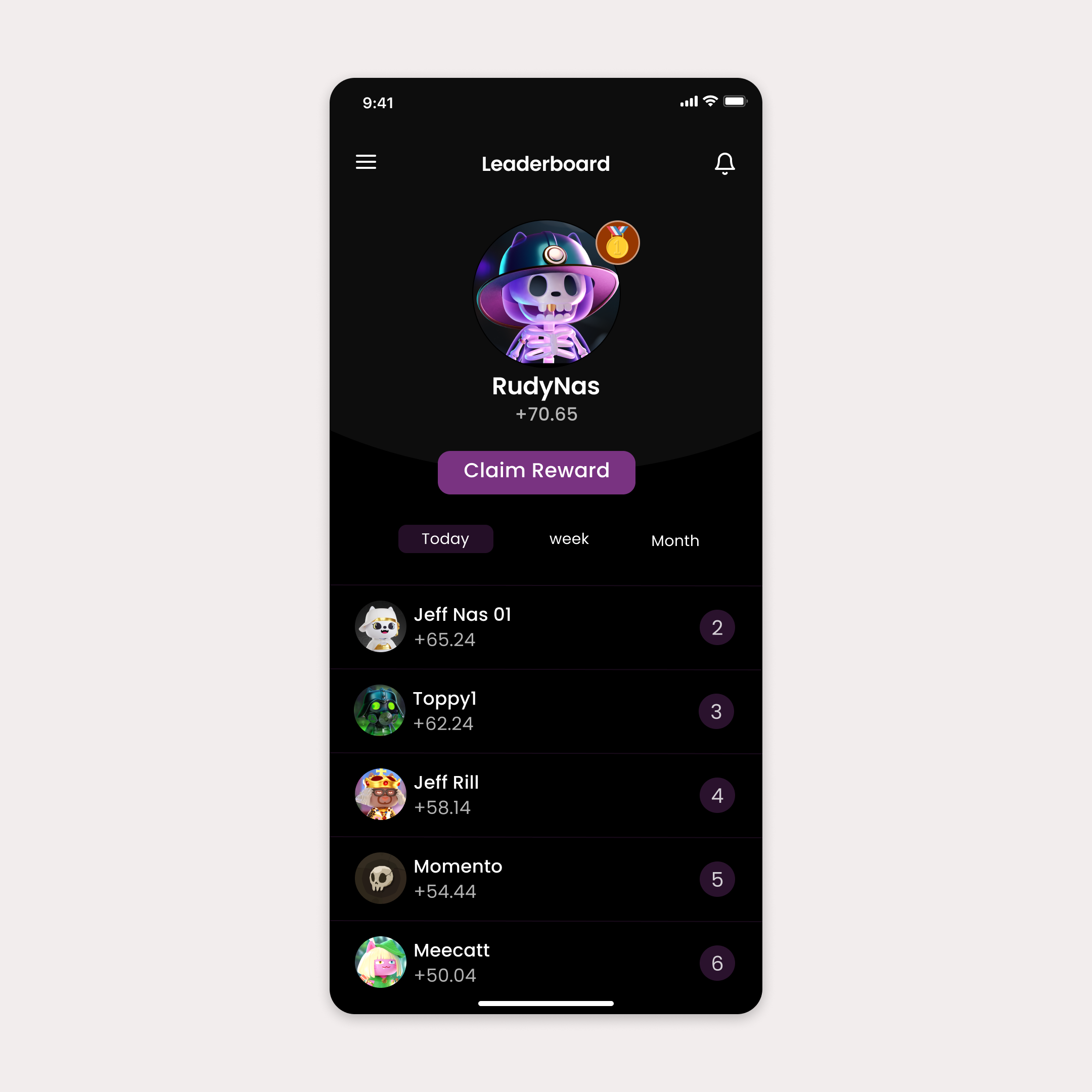 Leaderboard page | UI challenge
