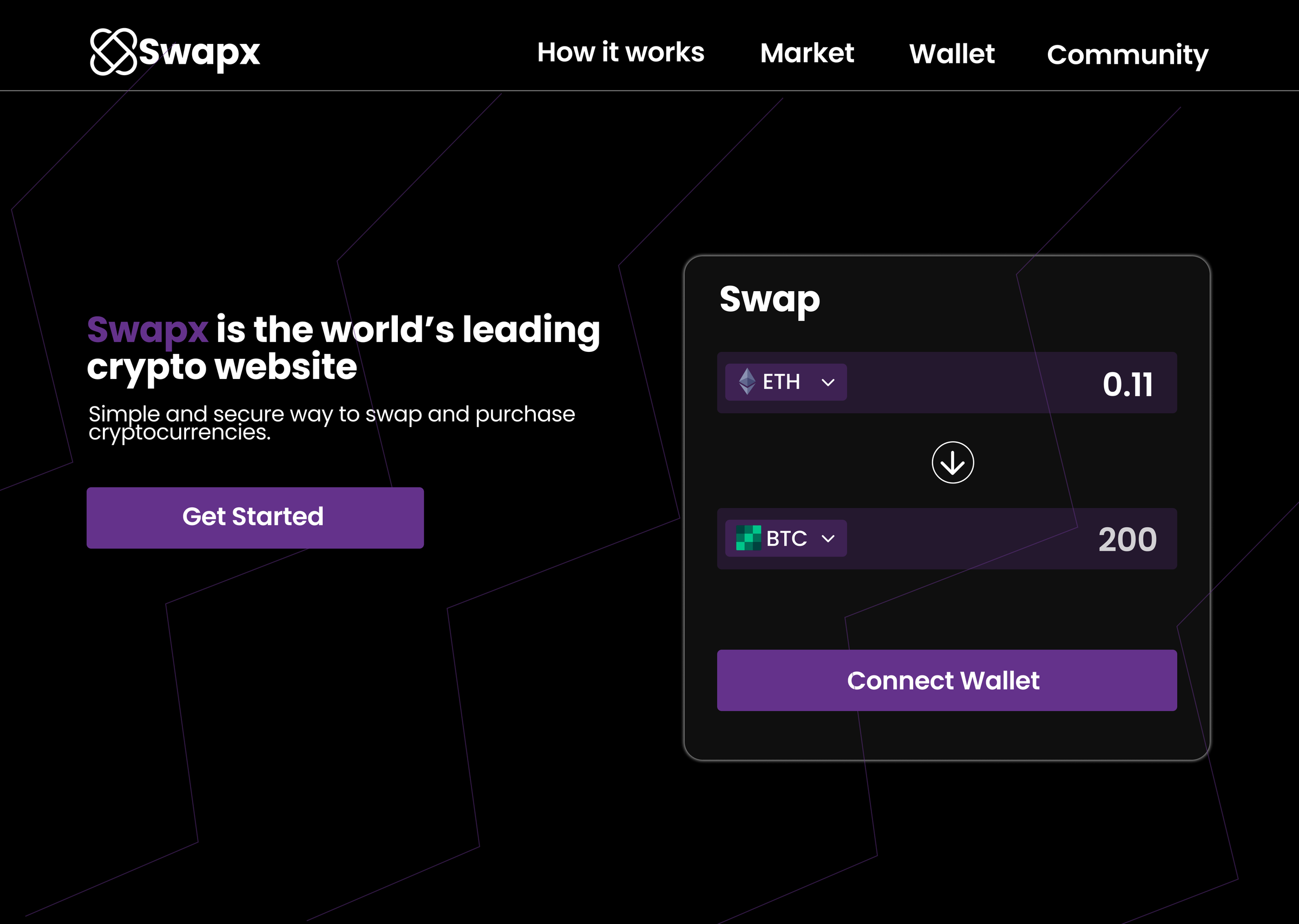 Crypto  Swap | UI challenge