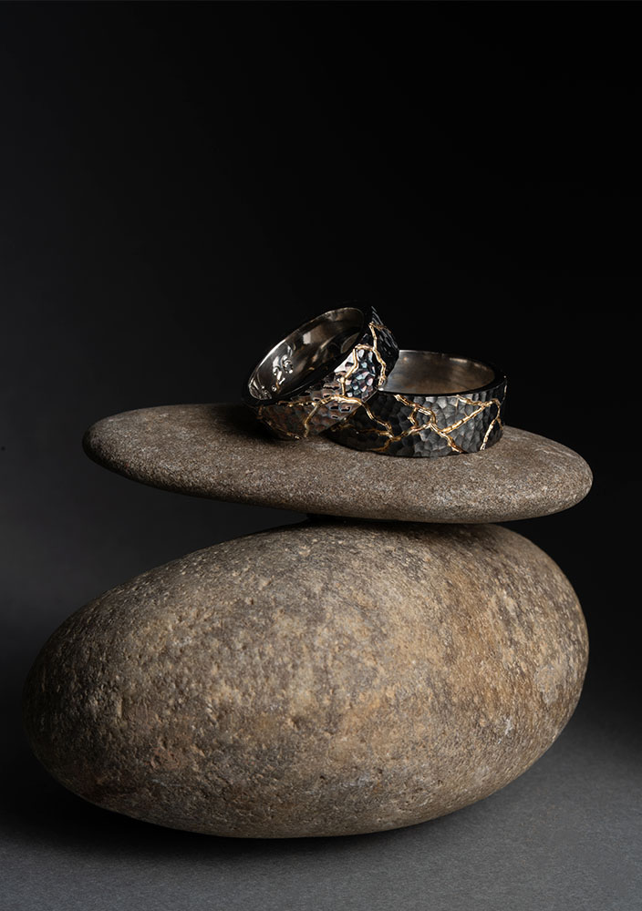 Alliances Kintsugi - Argent & Or jaune