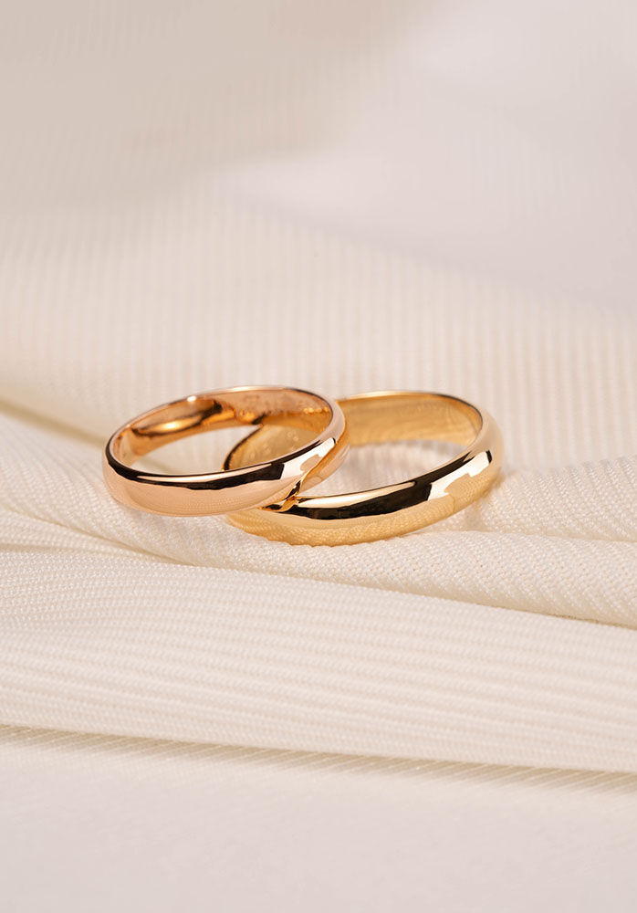 Alliances Demi jonc - Or Rose & Or Jaune