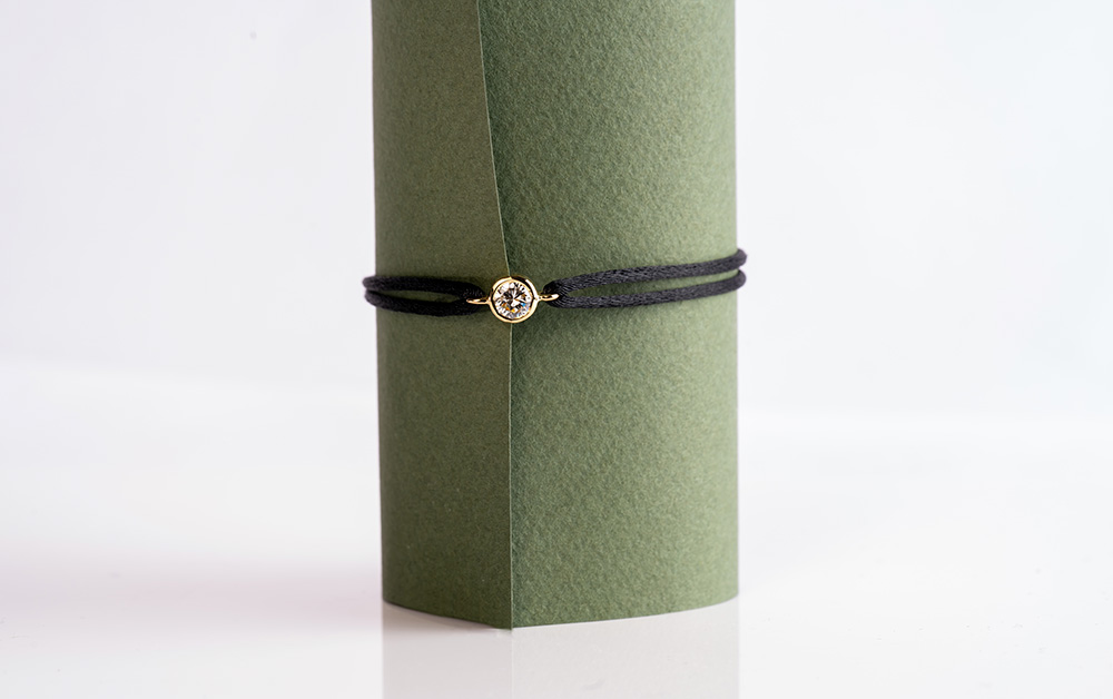 Bracelet Cordon - Diamant & Or jaune