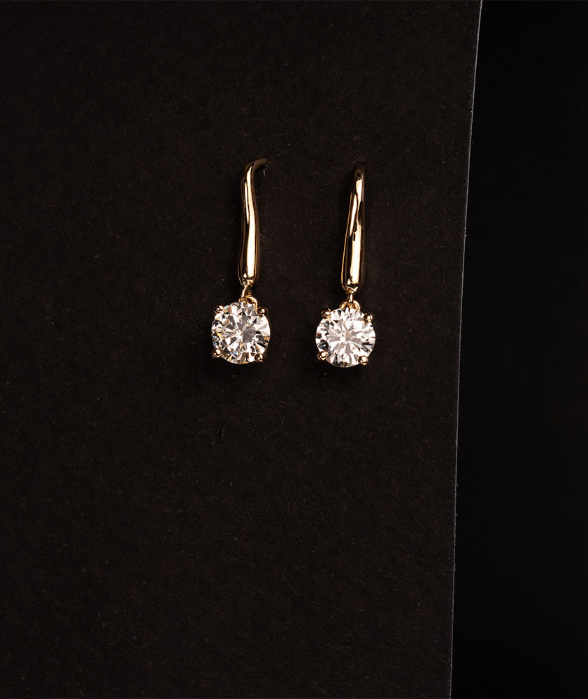 Boucles d'oreilles Diamants - Or Jaune