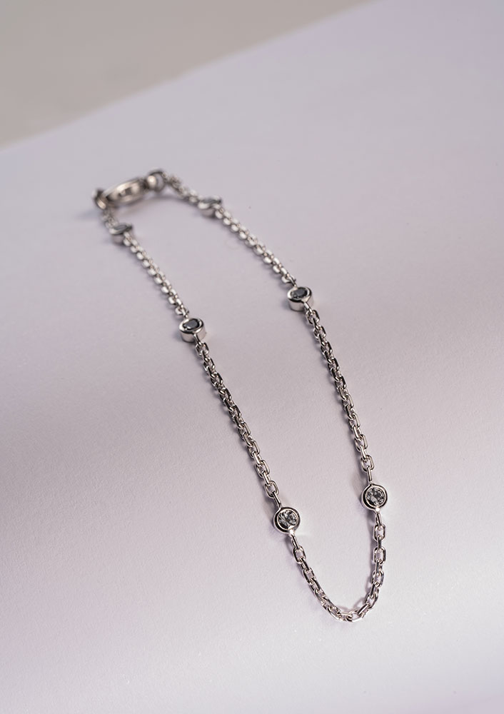 Bracelet Pupilles Spinelles Gris - Or blanc