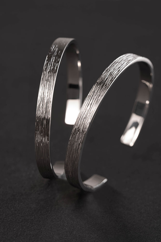 Bracelets Ecorcés - Or blanc