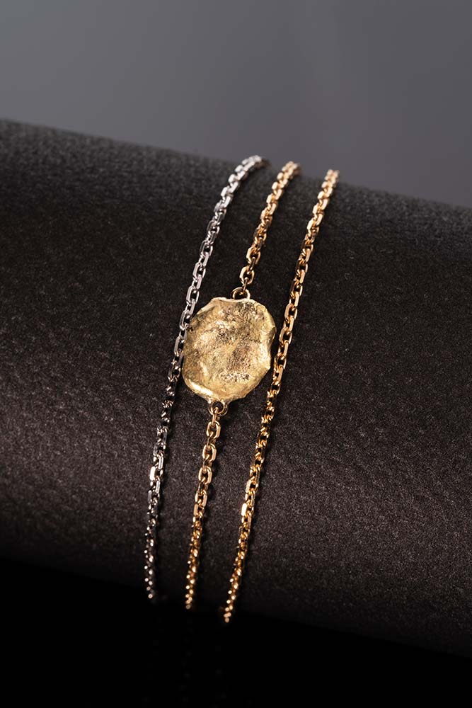 Bracelet Pépite - Or Blanc & Jaune