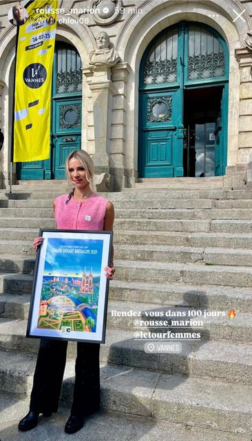 marion rousse et mon Affiche Tour de France Femmes 2025 grand départ de Bretagne graphisme illustration affiche Kevin Perro Celtigraph