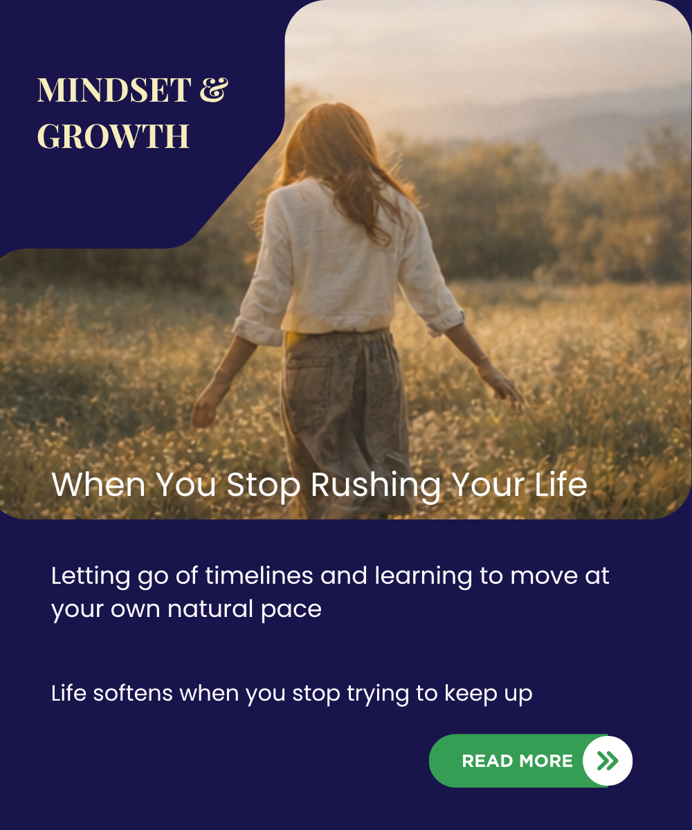 When You Stop Rushing Your Life