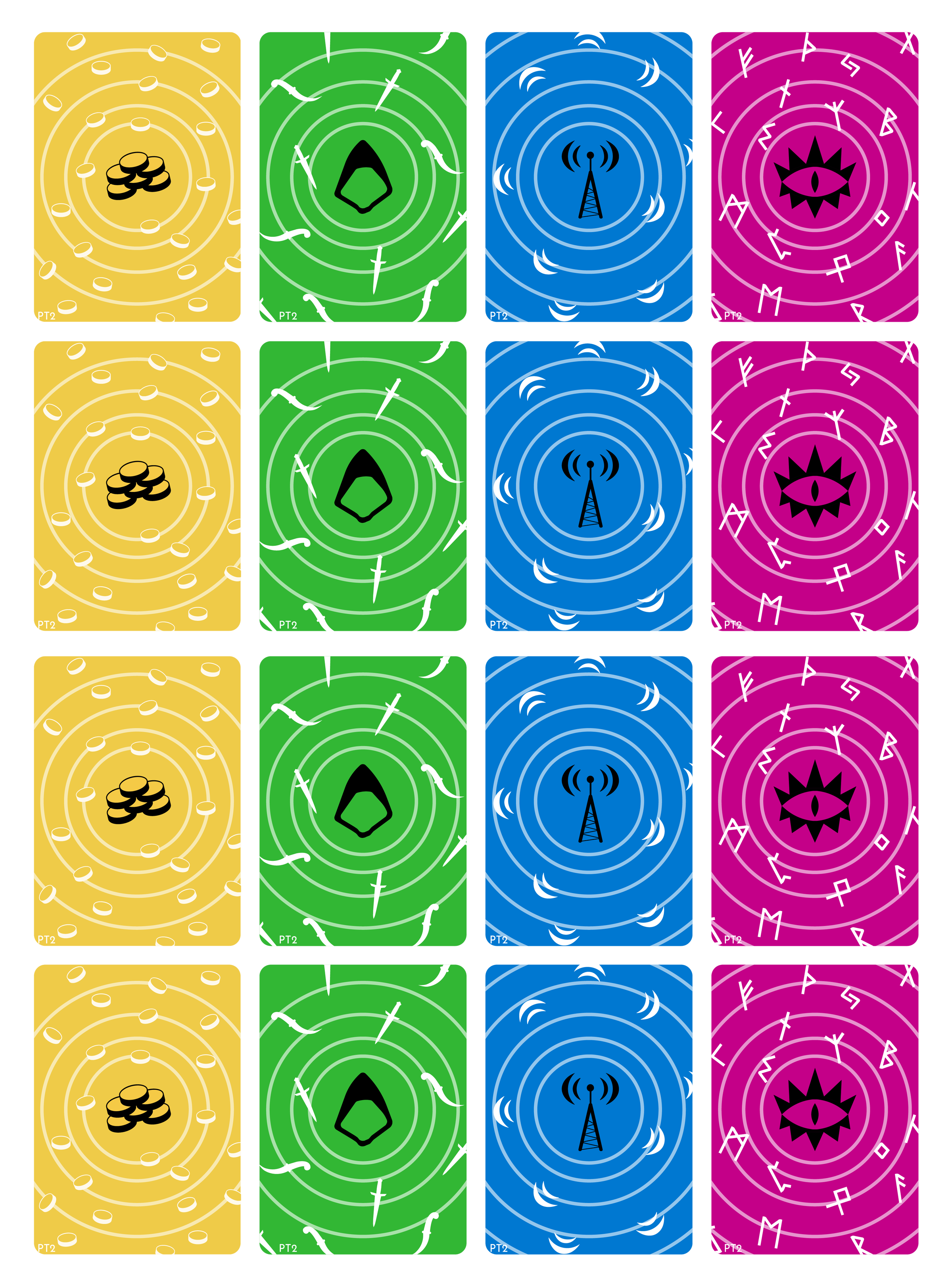 Resource cards used to claim Artifacts