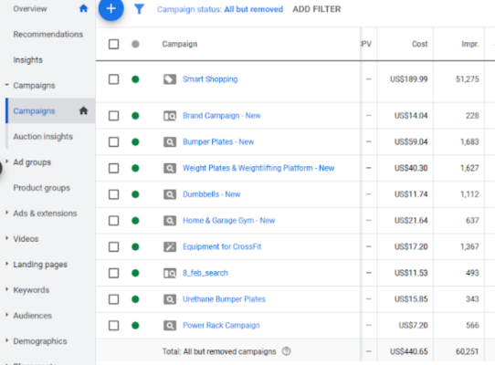 Google Ads Results
