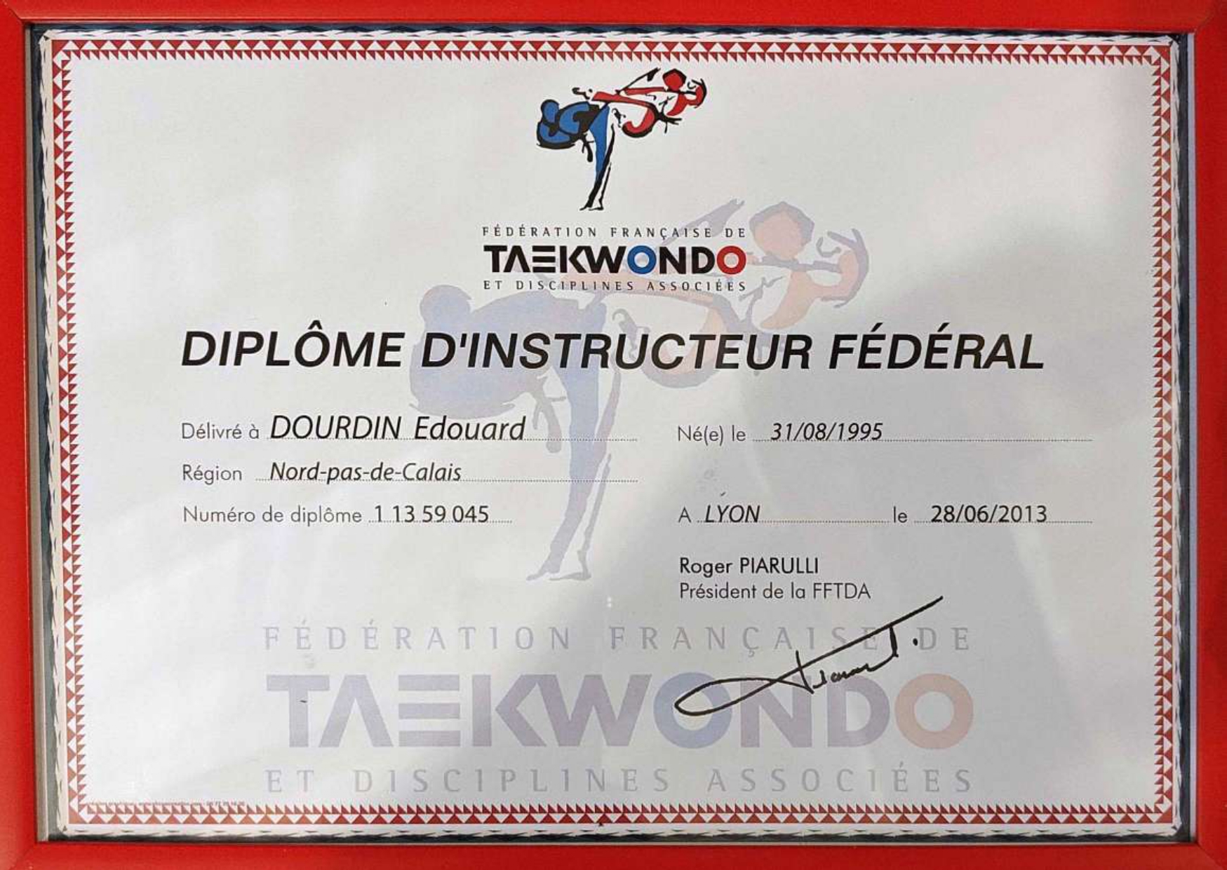 Diplôme Instructeur Fédéral