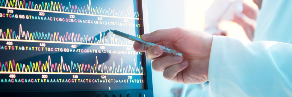 Graphic showing DNA sequencing results