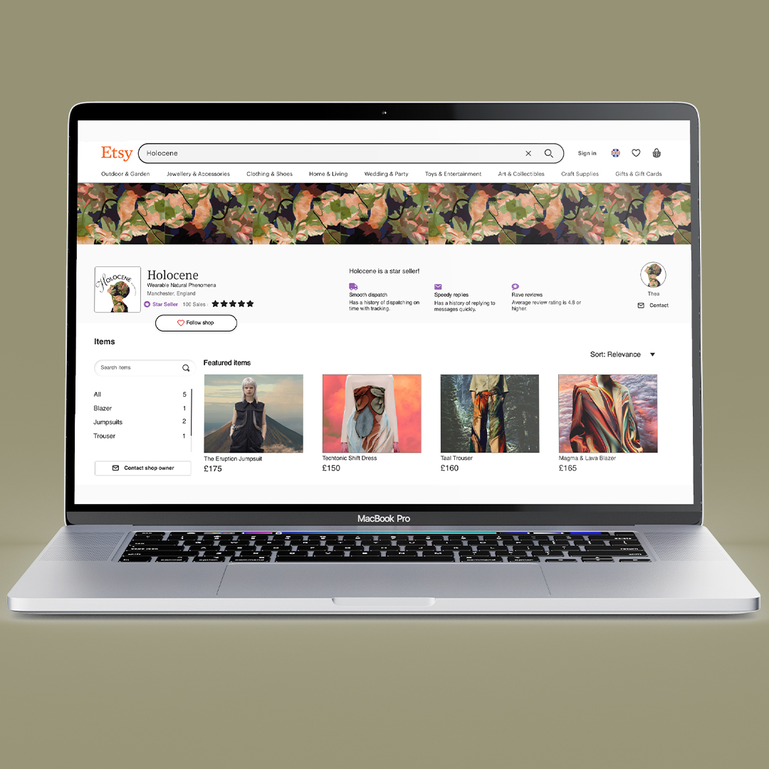 Etsy Store Homepage Mock-Up