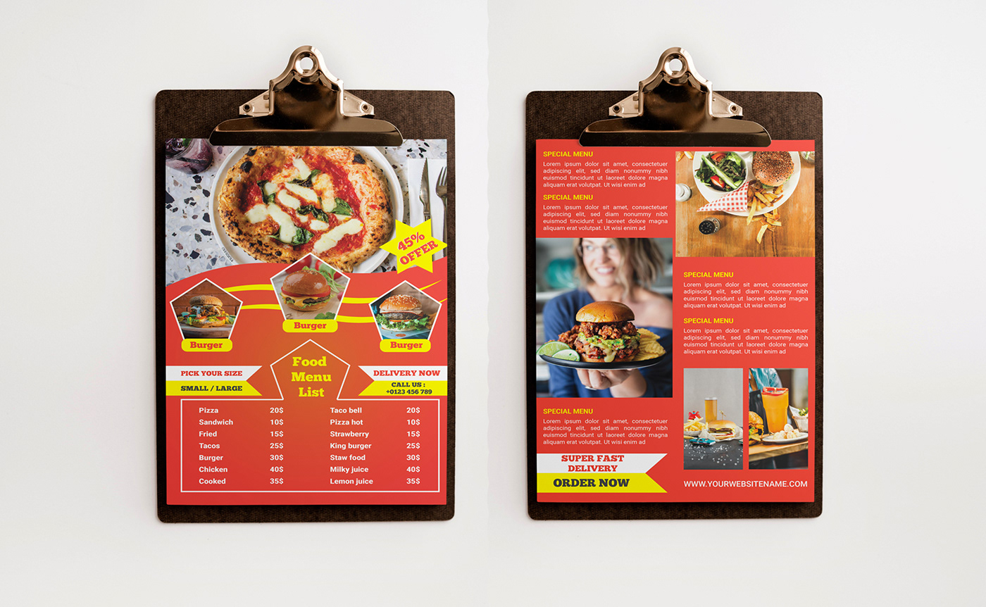 Food Menu List Design