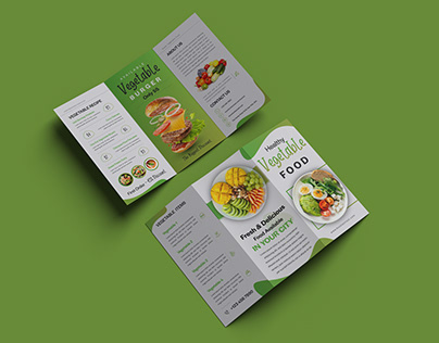 Vegetable Food Trifold Menu Design