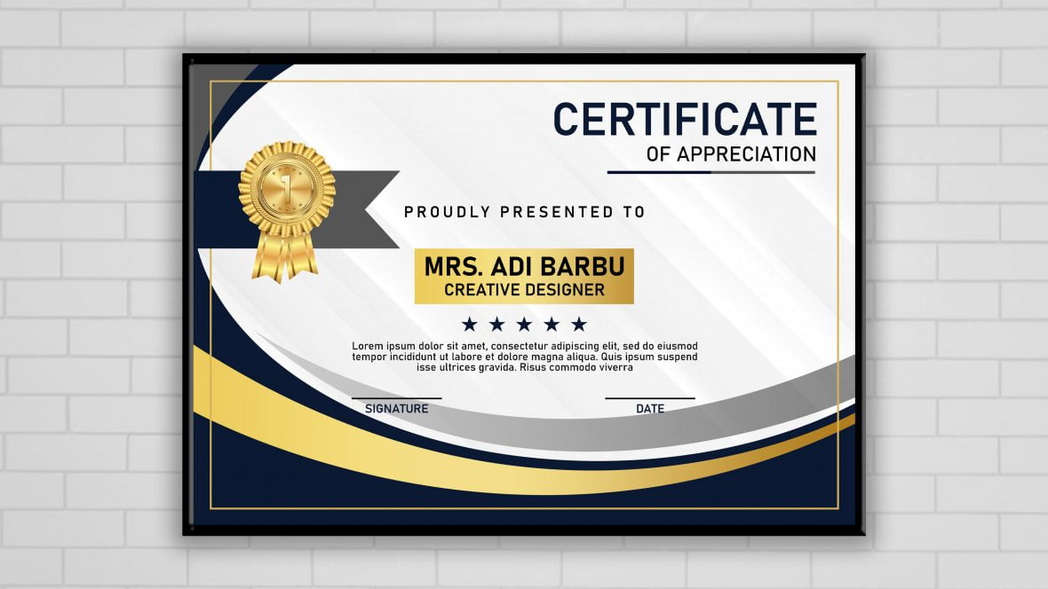 Certificate of Appreciation Design