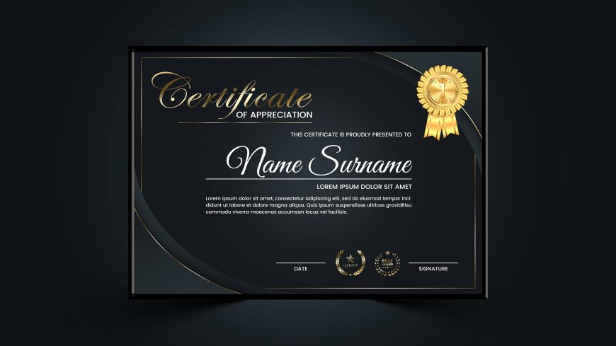 Certificate of Appreciation Design