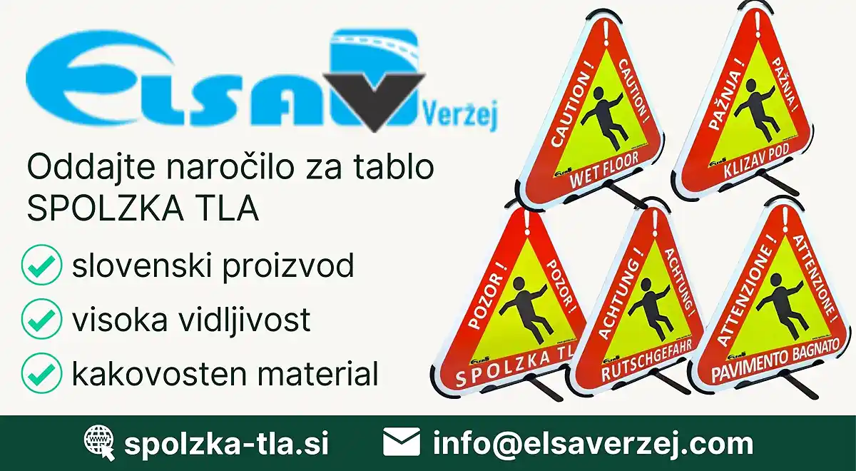 Elsav Opozorilna tabla SPOLZKA TLA