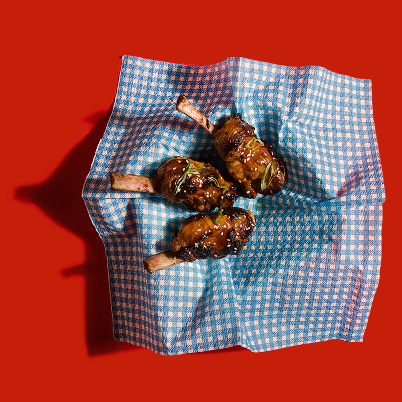 Ribs on a stick