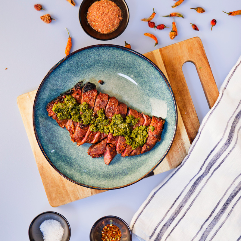 Perfect Steak with Pesto
