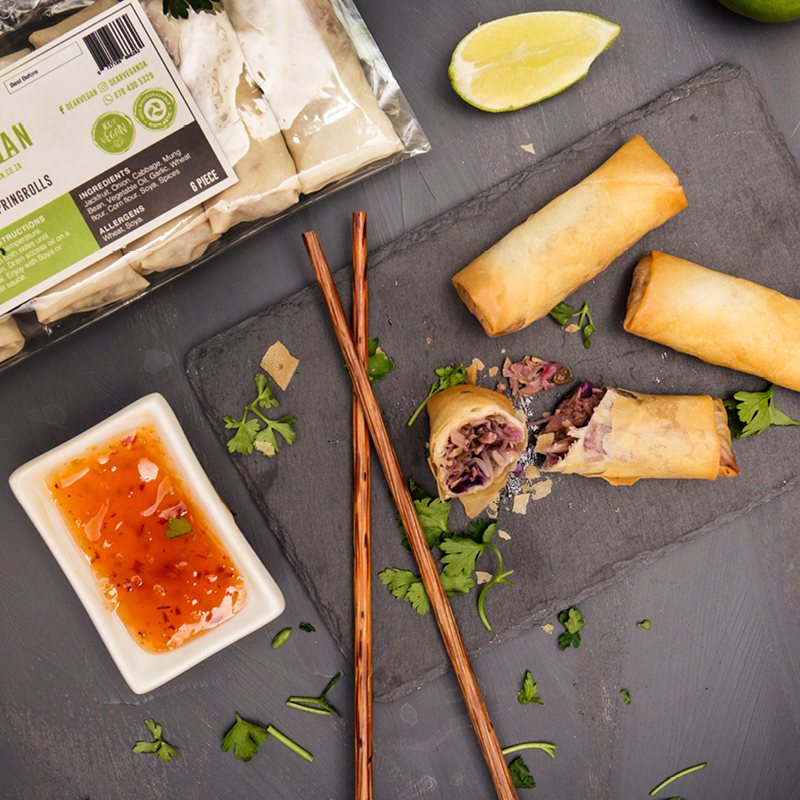 Spring Rolls Cut Open