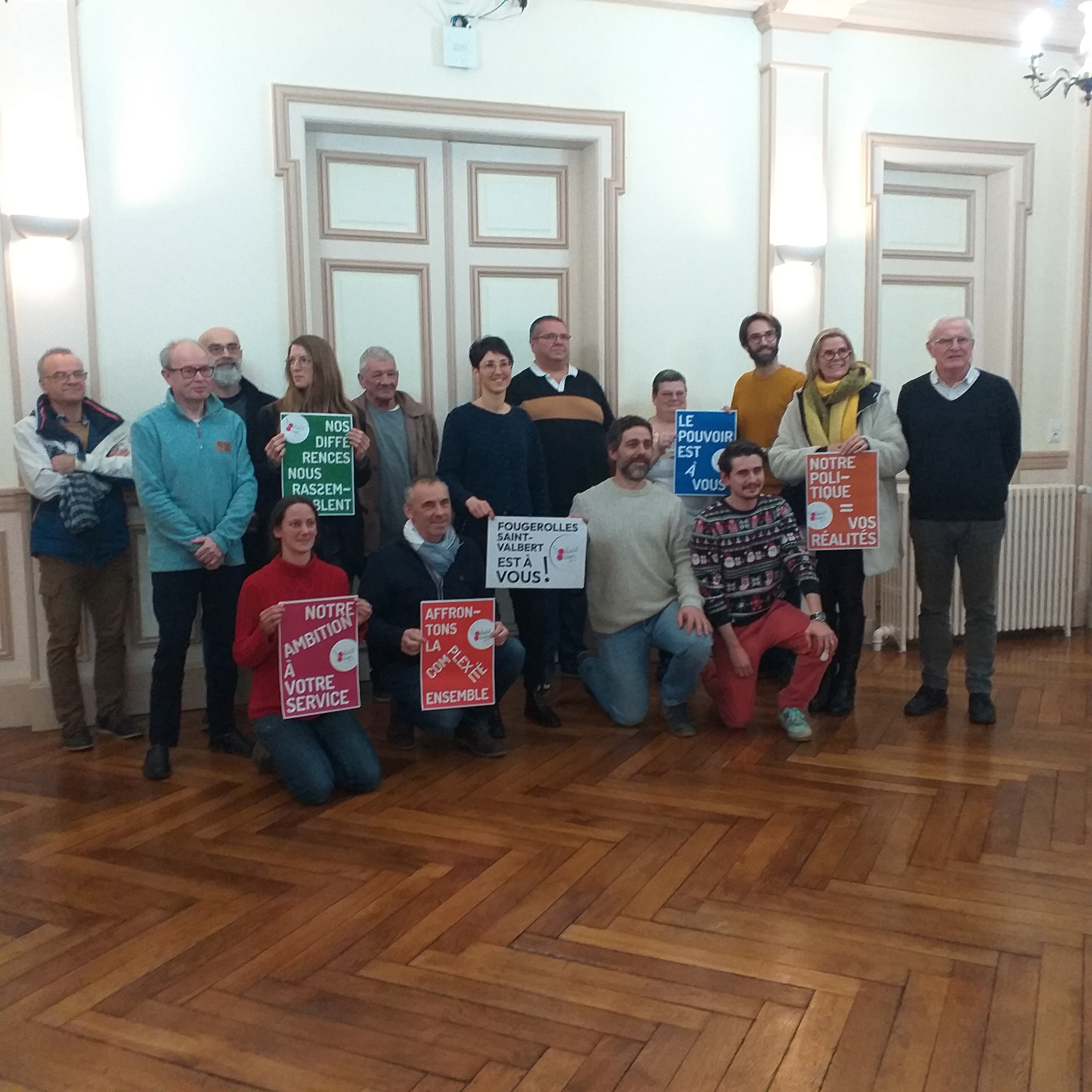 Un partie de notre liste entour Claudie JAILLET