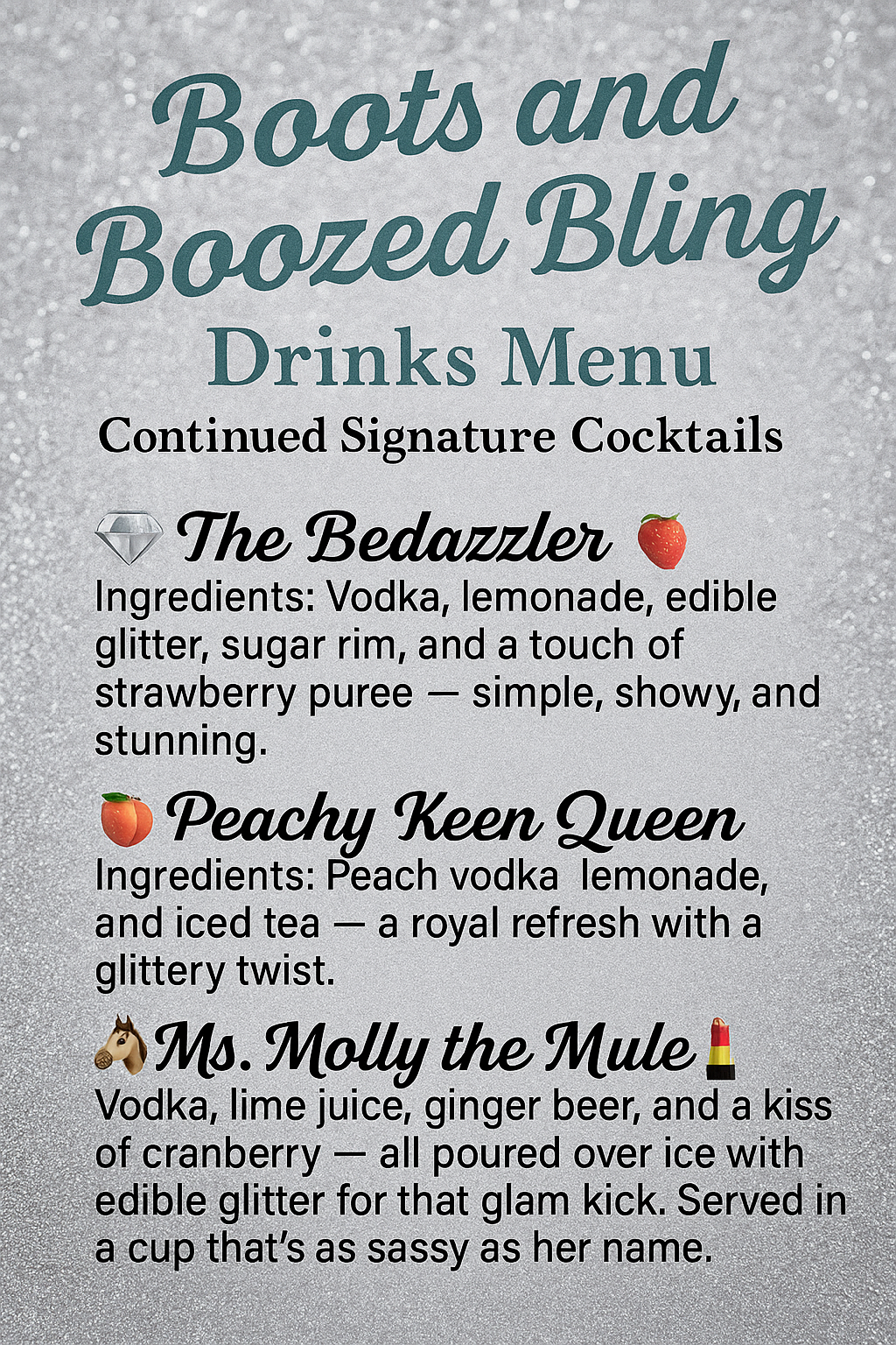 "Signature~Sip" Menu#2~