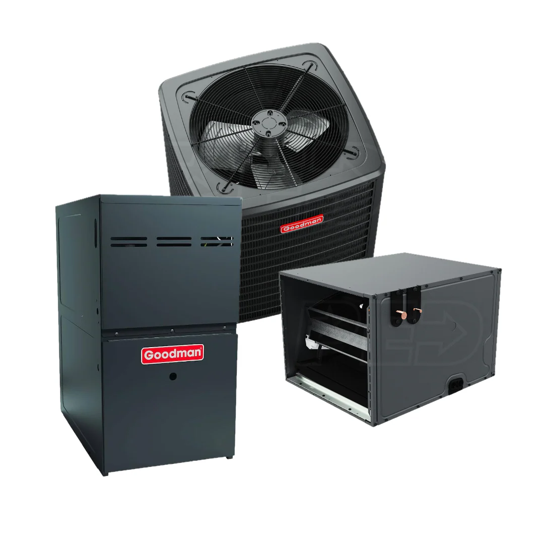 2 Ton Goodman - 14 SEER2 - Single-Stage Gas System With Installation