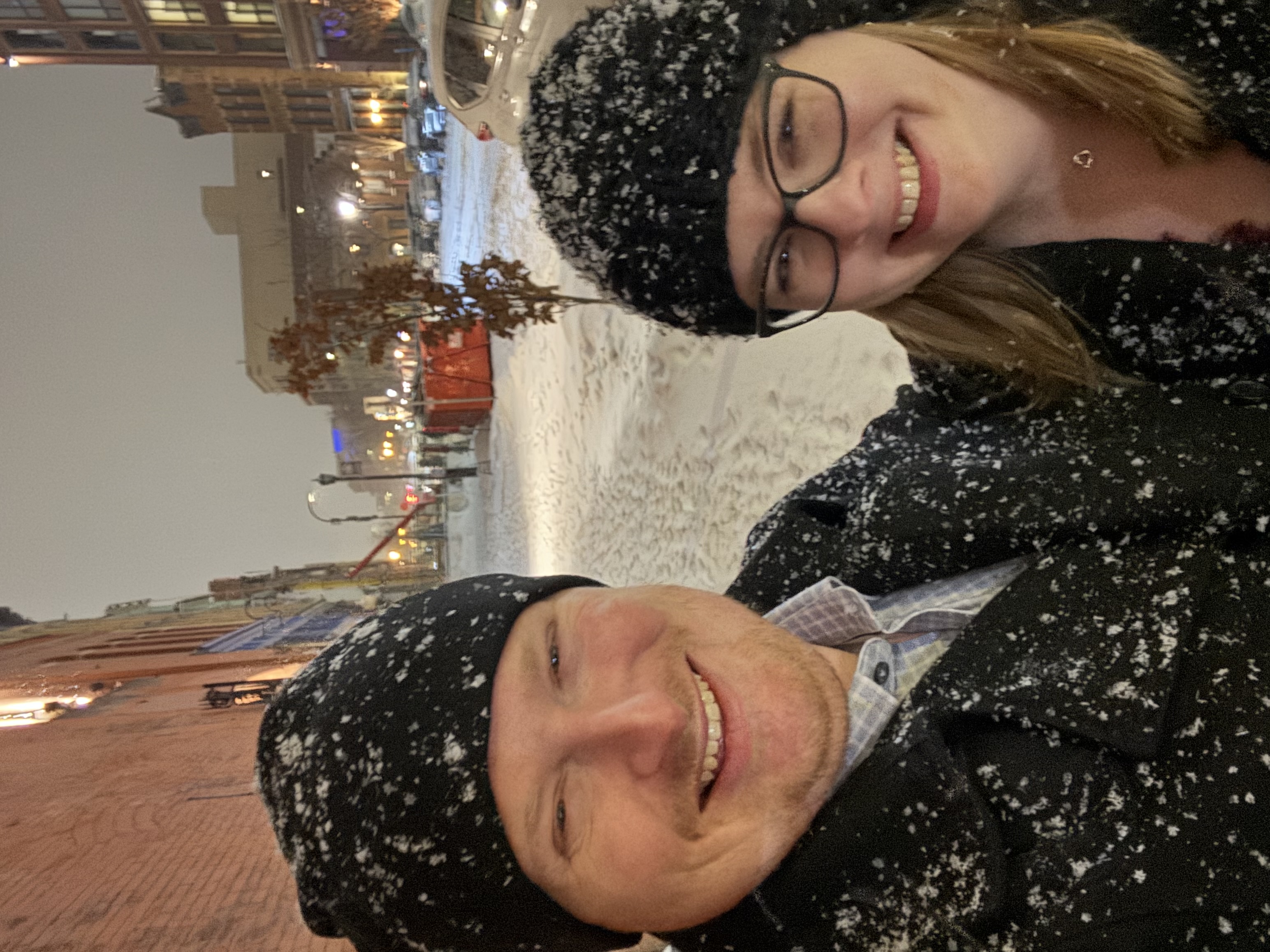 A snowy Valentine's Day