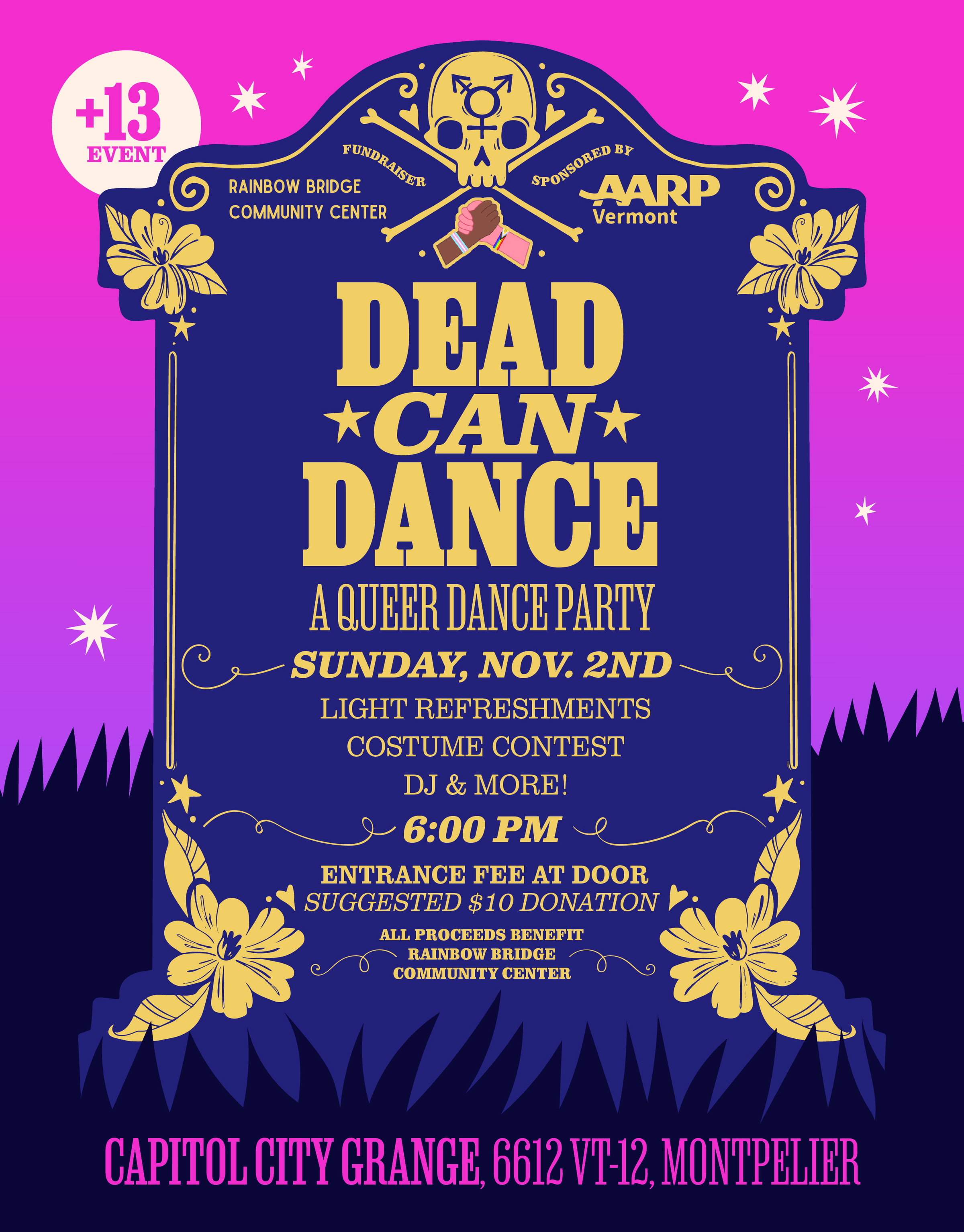 halloween dance party event poster