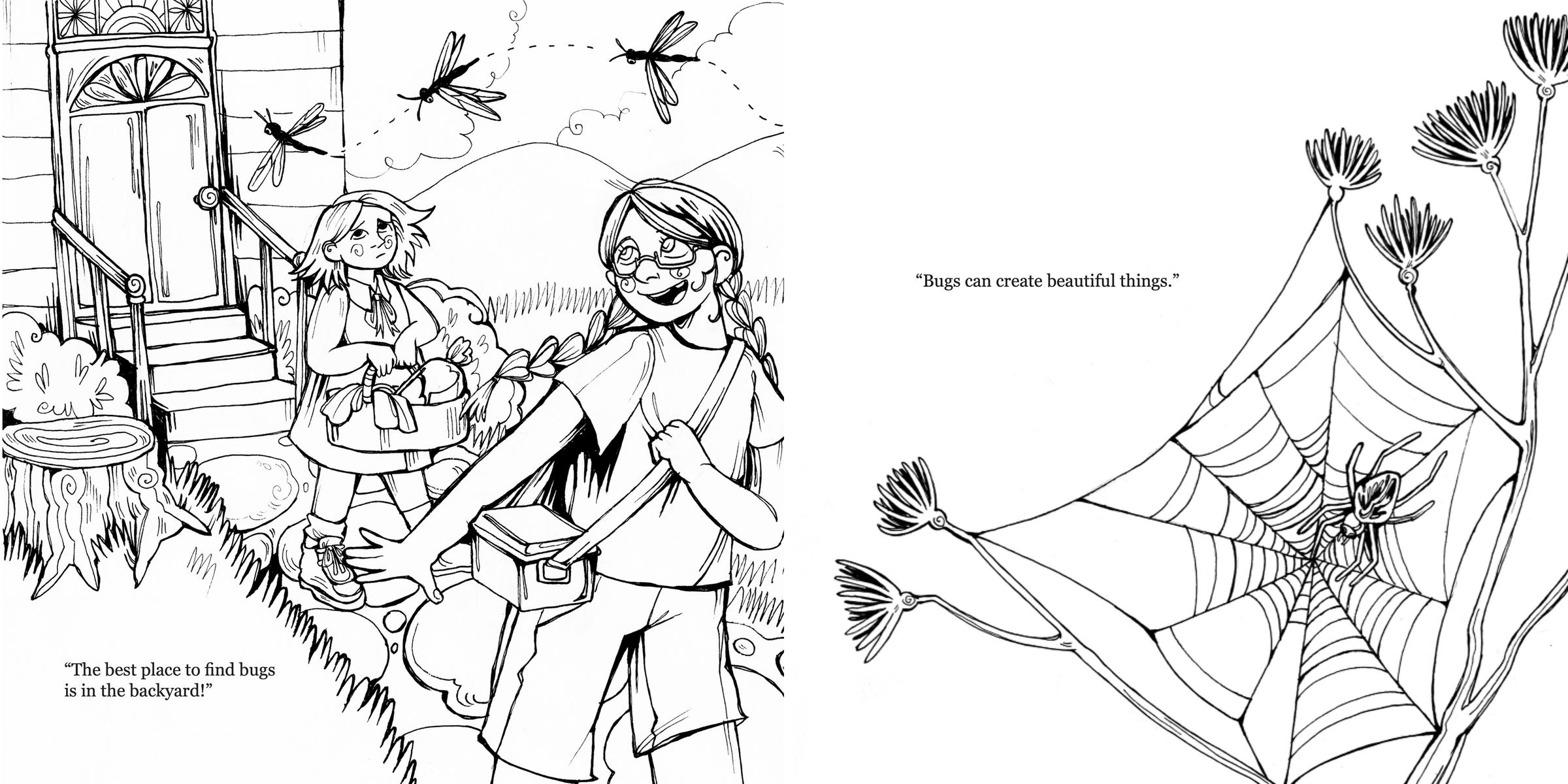 bea hates bugs b&w spread #4