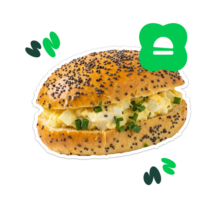 mini sandwich oeuf et mayo