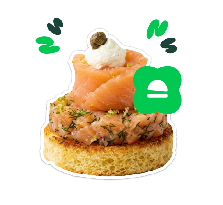 petit four au saumon