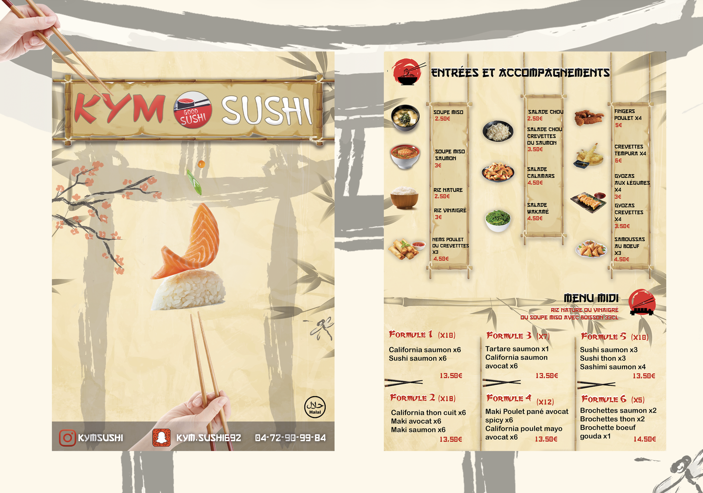 Création et impression menu