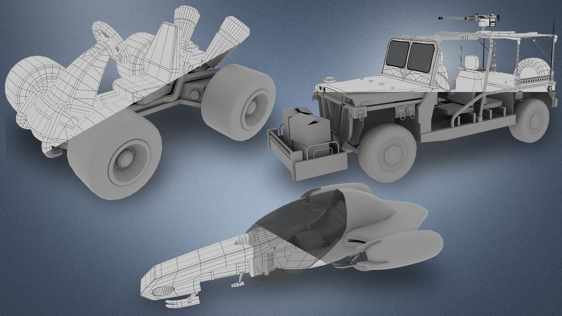 Modeling and texturing render