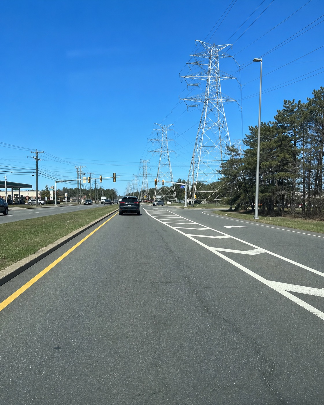 AI-generated illustration inspired by Route 37 in Toms River, not a verified intersection or crash scene.